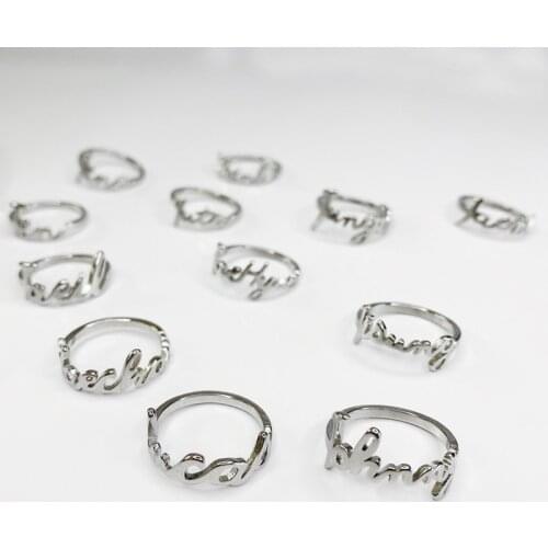 KPOP NCT 127 MARK Taeyong Ten LUCAS Taeil Name Surrounding Simple Fashion Ring Minimalist Ring Fans Gift Volume Lee Mark Same