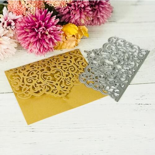 Heart lace Dies Metal Cutting Dies Stencils for DIY Scrapbooking border Craft Dies Cuts Paper Card making wedding invitation