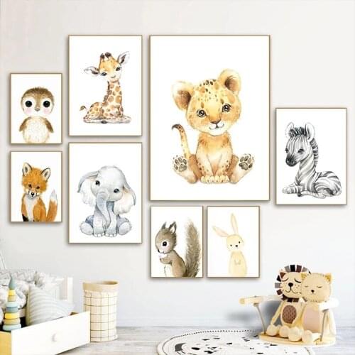 DIY Cartoon Animal Diamond Painting Cute Zebra Giraffe Lion Elephant Diamond Embroidery Children Room Wall Art Decoration Gift