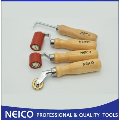 4PCS Roofing Membrane Installing Set Tools , Silicone Roller ,Seam Tester,Brass Penny Seam Roller,Seam Rollers Set
