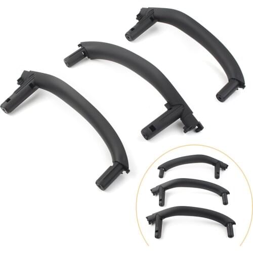 3PCS/set Black Car ABS Inner Interior Door Pull Handle Trim Cover For BMW X5 X6 F15 F16 2014 2015 2016 2017 2018 RHD