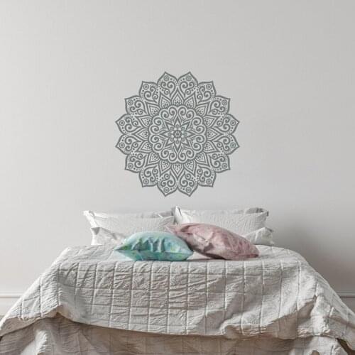 Mandala Wall Decal- Yoga Om Namaste Vinyl Wall Decals for Bedroom Dorm Yoga Studio Home Decor- Mandala Wall Art Boho A12-034