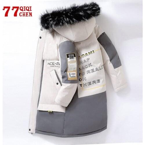 Winter Long Parka Men Thicken Warm -20 Degree Casual Big Pocket Hooded Coat Male Fur Collar Mens Mid-length Windbreaker 2021