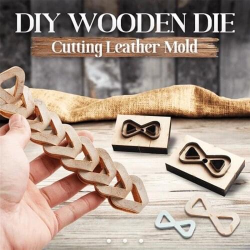 DIY Wooden Die Cutting Leather Mold-Leather Cutting Dies Steel Punch Mold Wooden Die DIY Leather Making Craft for Satchel Strap