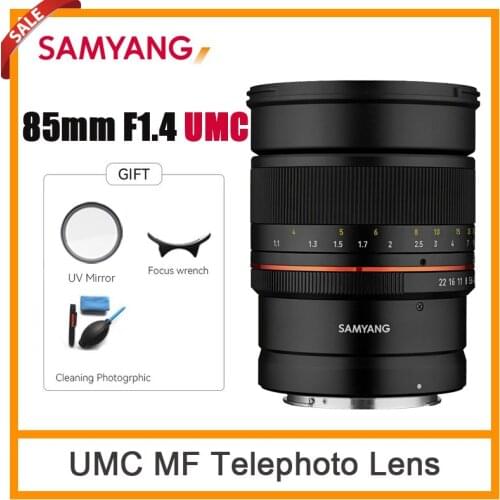 Samyang MF 85mm F1.4 UMC Manual Focus Telephoto Lens for Sony A/E Canon Nikon M4/3 Pentax K Mount Camera