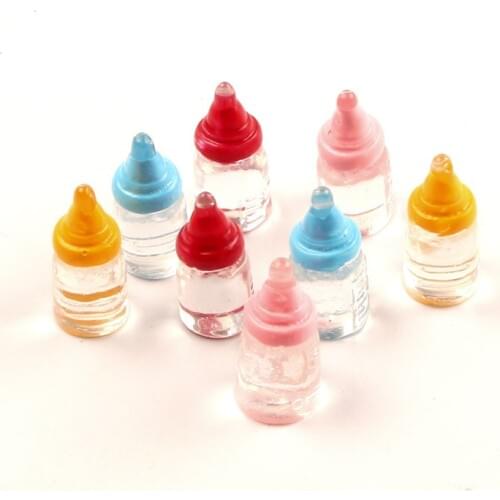 20Pcs 20x9mm Baby Bottle Resin Decoration Crafts Flatback Cabochon Embellishments For Scrapbooking Diy Accessories