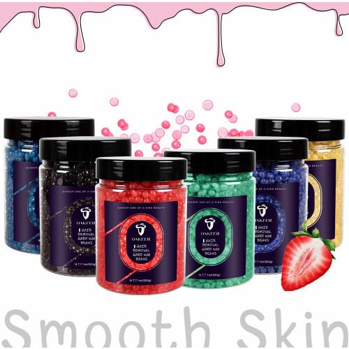 200g Hair Removal Wax Beans Painless Hair Removing Solid Hard Waxing Wax-free Paper for Face Legs Arms Eyebrow Waxing Kit Facial