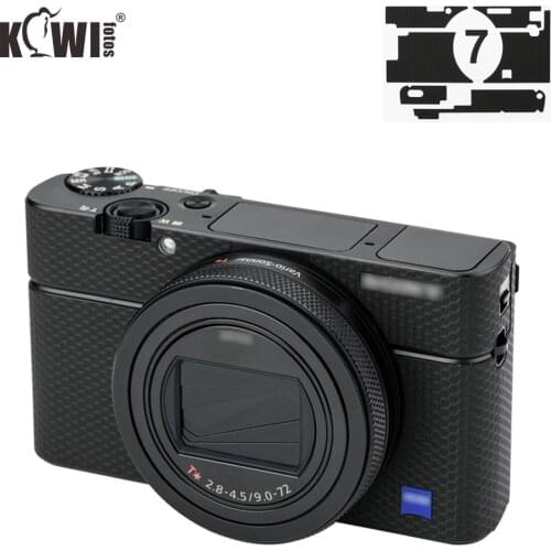 KIWIFOTOS Anti-Scratch Camera Body Skin Cover Protector Film For Sony RX100 VII 3M Sticker Camera Decoration Case Matrix Black