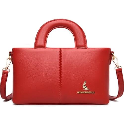 Women Leather Handbags High Quality Ladies Soft Leather Crossbody Bags Sac Luxury Solid Shoulder Bags Casual Tote Bag Female New