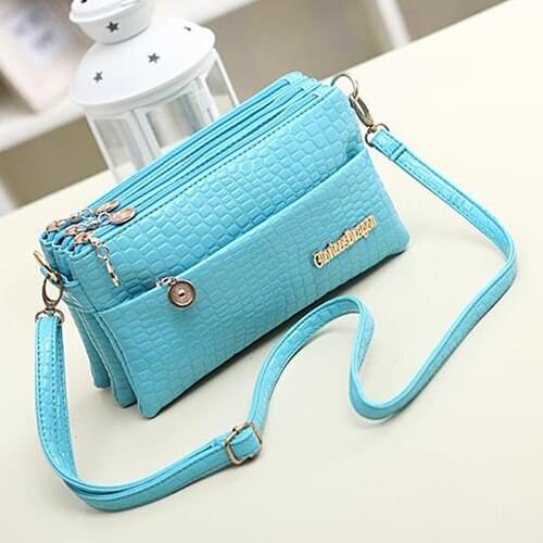 Female Messenger Bags with Multi Pocket Handbags Wome Pu Leather Shoulder Bag Designer Crossbody Bag Purse Vintage