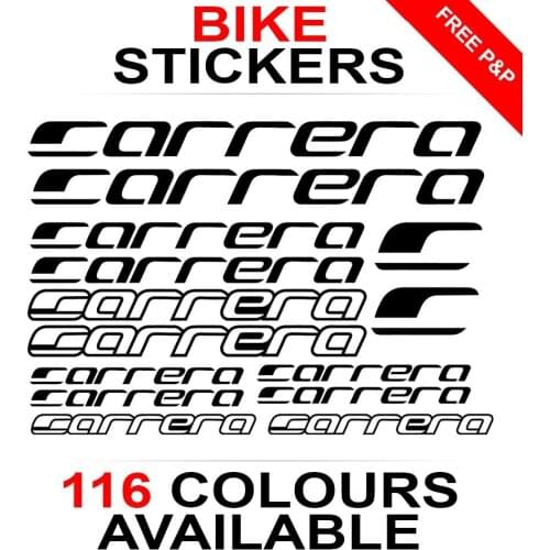 For 1Set Carrera decals stickers sheet (cycling, mtb, bmx, road, bike) die-cut Car Styling