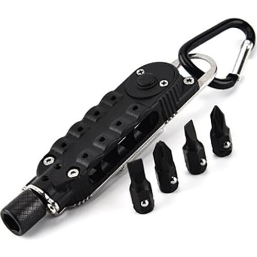 1 PC Multi-functional Screwdrivers Bottle Opener Tools Stainless Steel + ABS Outdoor Portable Survival Emergency Screwdriver