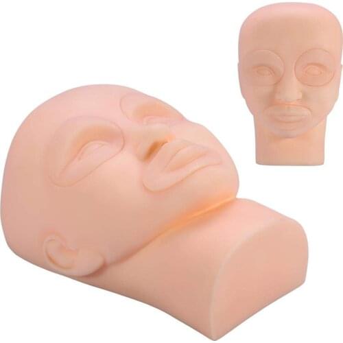 3D Permanent Tattoo head Training Practice Mannequin Detachable Head Makeup Lip Eyebrow Tattoo Head Silicone Microblading