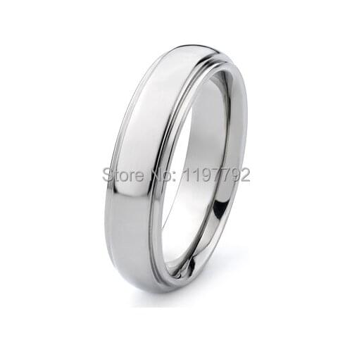 6mm USA size 4.5 to 15 comfort fit custom ladies and mens titanium steel rings wedding band