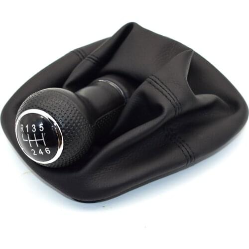 6 Speed FOR VOLKSWAGEN FOR VW JETTA GOLF 3 12mm Car Styling Gear Shift Knob Lever Stick Gaiter Boot Cover Collar