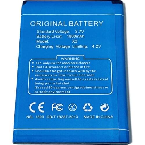 2pcs/lot 1800mAh X3 Phone Battery For DOOGEE X3 Battery 1800mAh Batterie Bateri