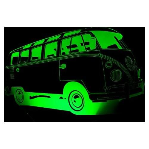 7 Colorful Bus 3D Lamp Acrylic LED Car 3D Night Light USB Touch Sensor Light Children Cute Night Lamp Bedroom Light Kids Gifts