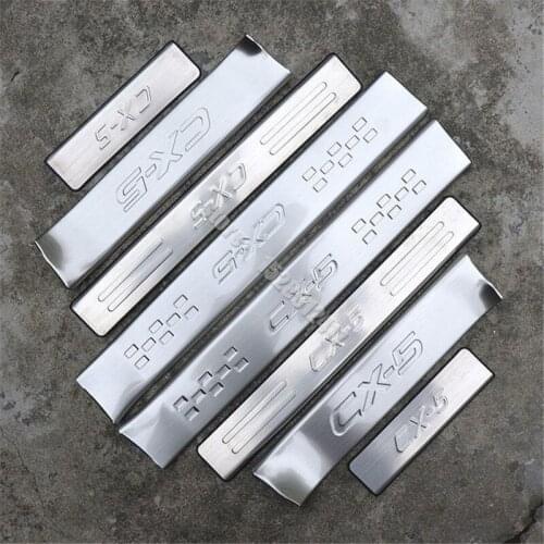 Car-styling For Mazda CX-5 CX5 2013-2016 Car-covers stainless steel car Stainless Steel scuff plate door sill Trim