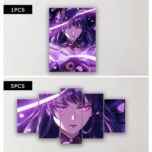 Genshin Impact Role Baal Cartoon Painting Canvas Poster Wall Art Pictures For Living Room Home Decor
