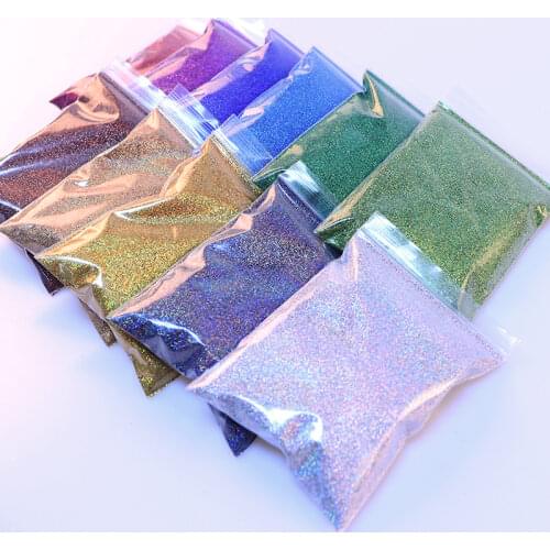 21 Color 50g Holographic Glitter Bulk Sparkly Glitter Powder DIY Accessories Epoxy Resin Mold Filling Filler Nail Art Decoration
