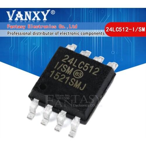 5PCS 24LC512-I/SM SOP-8 24LC512 SOP8 SOP integrated circuit IC