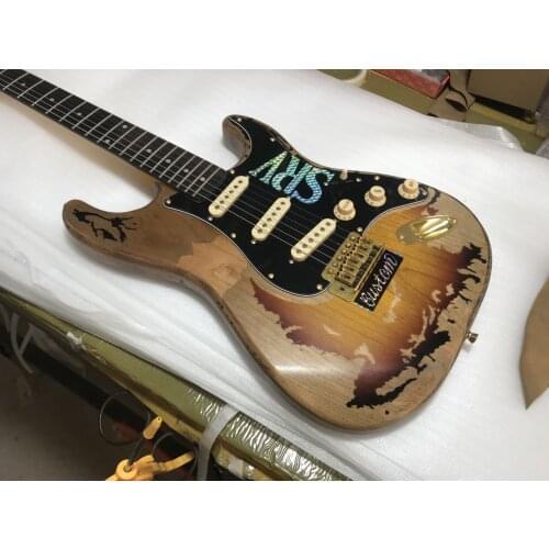 Custom Shop Classical SRV Electric Guitar Handmade Crafted Relic Strat Version Hot SAle Free Shipping