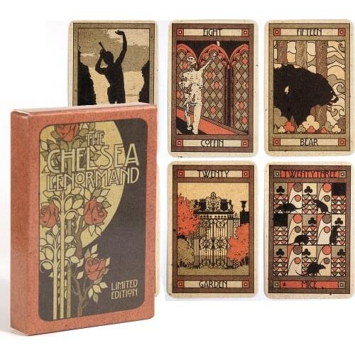Chelsea Lenormand Red Standard (Poker) Size 39-Card Man And Woman Cards Card Game Silson Lenormand Lothrop Lenormand Card Game