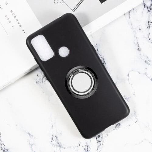 For A1 Alpha 21 6.52" Alpha21 Back Ring Holder Bracket Phone Case Smartphone TPU Soft Silicone Cover