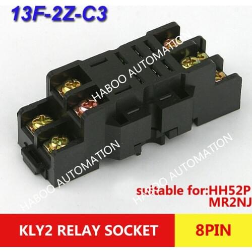 HABBOO factory directly Automotive Relay Socket Relay 8 pin relay socket Suit For LY2 Relay with High Quality in 10-Pcs-Pack