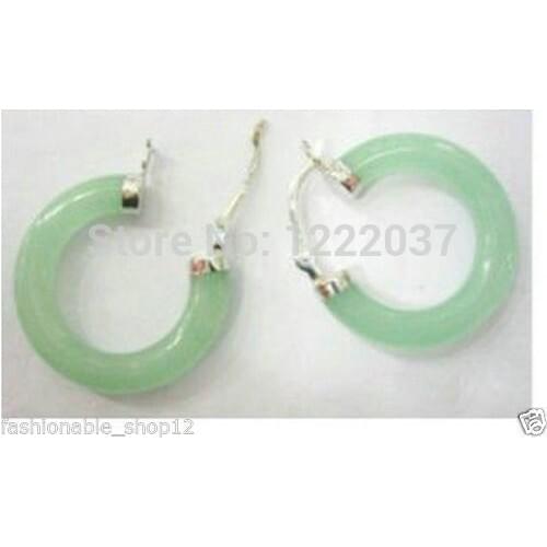 New natural stone jewelry 925 sterling silver Hoop earring