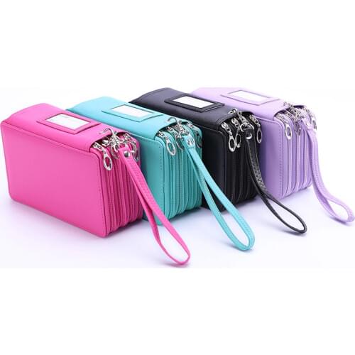 Pencil Cases Canvas for 72 Holes Pen Box Multifunction Storage Bags Case 4 Layers Pouch Student Stationery School Supplies Gift