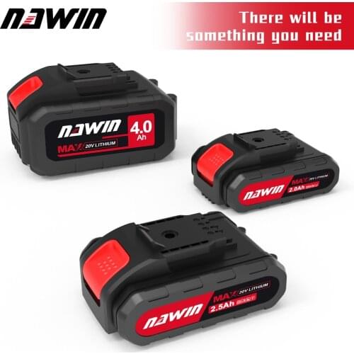 NAWIN Newest 4.0Ah/5.0Ah/6.0Ah/7.5Ah Rechargeable Lithium battery 20V Power Tool Batteries