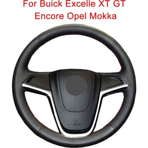 Customize Car Steering Wheel Cover For Buick Excelle XT GT Encore Opel Mokka Leather Braid For Steering Wheel