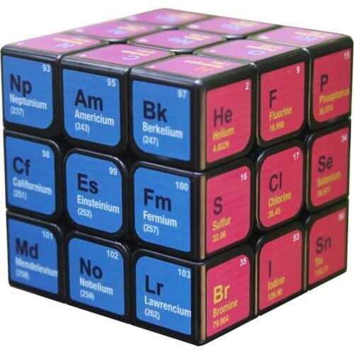 Professional Cube 3x3x3 5.6CM Speed For Magic Cube Chemical Element Periodic Table 3rd-order Cube Learning Formula Education Toy