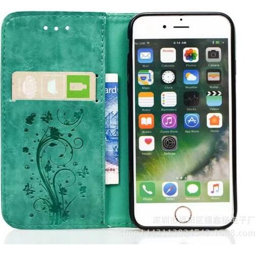 50pcs Embossed Flip Wallet Cover for Galaxy A5 A7 A3 2017 Case Magnetic Leather Case for iphone 7 8 X XS
