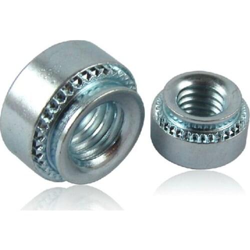 S-M10-1/S-M10-2 Metric PEM Zinc Plated Carbon Steel Pressure Riveting Self Clinching Nut 100pcs/lot