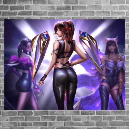 Self-adhesive Wall Sticker Final Fantasy League of Heroes Game Poster KDA Anime Poster Live Room Home Decoration Painting