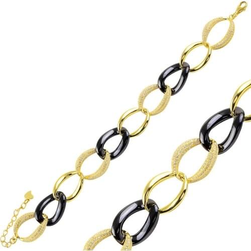 Silver 925 Adjustment Chain Zircon Cubic Zirconia Bracelet