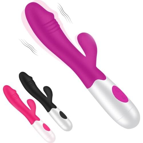 G Spot Dildo Rabbit Vibrator for Women Dual Vibration Silicone Waterproof Female Vagina Clitoris Massager Sex Toys For Women