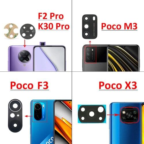 Camera Glass Lens Back Rear Camera Glass Lens For Xiaomi Redmi K30 Pro / Poco Pocophon F2 Pro / Poco X3 NFC With Glue