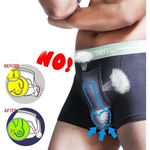 Mens Breathe Underwear Bullet Separation Scrotum Physiological Mens Underpants Breathable Boxers Panties Convex Separation