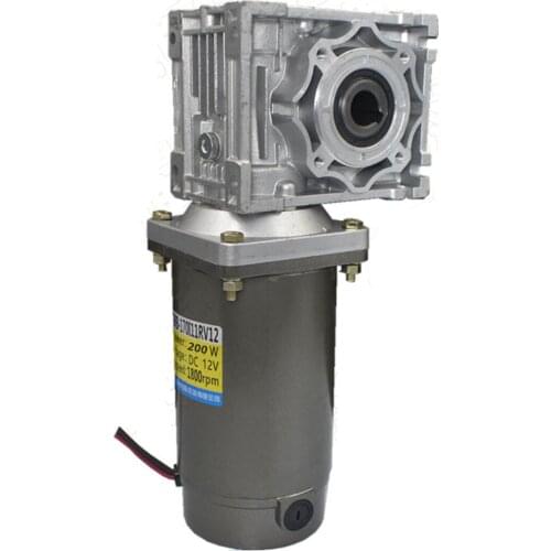200W RV40 12V 24V DC worm gear motor, forward and reverse, high torque