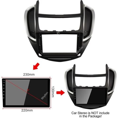 9 inch Car Fascia For CHEVROLET Tracker 2014 2015 2016 Car dvd frame Adaptor Panel in-dash Mount Installation 1Din/ 2Din fascias