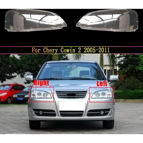 Car Front Headlight Cover Headlamp Lampshade Lampcover Head Lamp Light Covers Glass Lens Shell For Chery Cowin 2 2005~2011