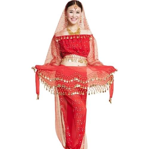 Free shipping 128 coins belly dance waist chain hip scarf, 8 colors for your choice