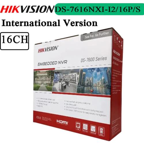 Free Shipping 16Ch 1U 16 POE AcuSense 4K NVR DS-7616NXI-I2/16P/S Facial Recognition POS Intelligent Analytics H.265