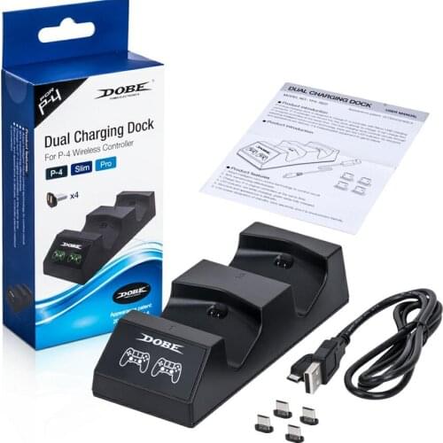 PS4 Slim Pro Wireless Controller Fast Charging Dock Station for Sony Playstation 4 Joystick Charger