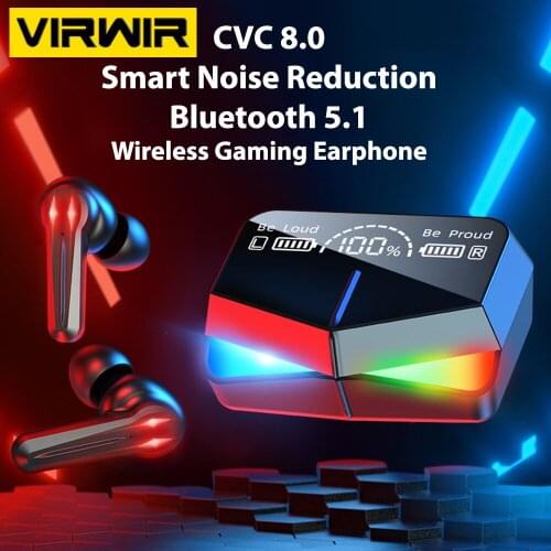 Bluetooth 5.1 Wireless Headphones 9D HiFi Low Latency Noise reduction Game Earphones RGB Sport Music Waterproof Earbuds With Mic