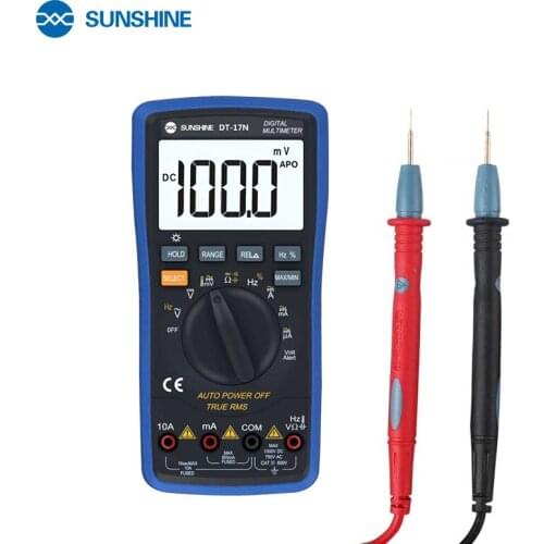 SUNSHINE DT17N Multimeter Range lcd display Multimeter Auto Digital Multimeter is 35/6 automatic digital instrument Tester