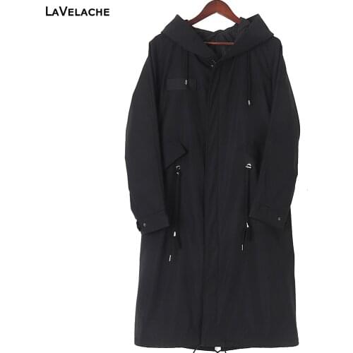 LaVelache 2020 Spring AutumnCoat Women Men Waterproof X-Long Parka Shell Can Match Fur Liner and Fur Collar Plus Size 7XL Jacket